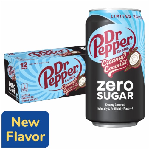 Dr Pepper Creamy Coconut Zero Sugar Soda - Clean Sip